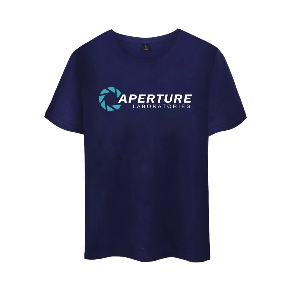 

Aperture Science Games T shirt Mens Summer tshirt Aperture Laboratories T-shirt Brand Short Sleeve Tees Plus Size XXS to 4XL