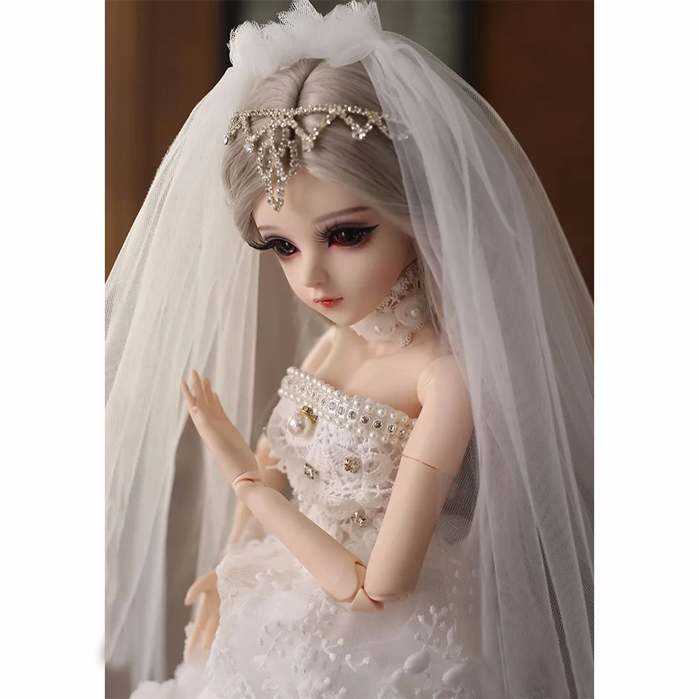 BJD кукла 1/3 BJD силиконовые детские куклы 60 см шарнирная кукла принцесса кукла реалистичный шар мягкие игрушки для девочек подарок с наряд - Цвет: 1