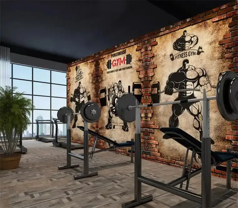 3d wallpaper custom 3d murals wallpaper 3d Gym nostalgic ...