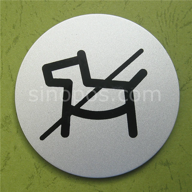 self adhesive steel no pets signs 83mm aluminum composite panel