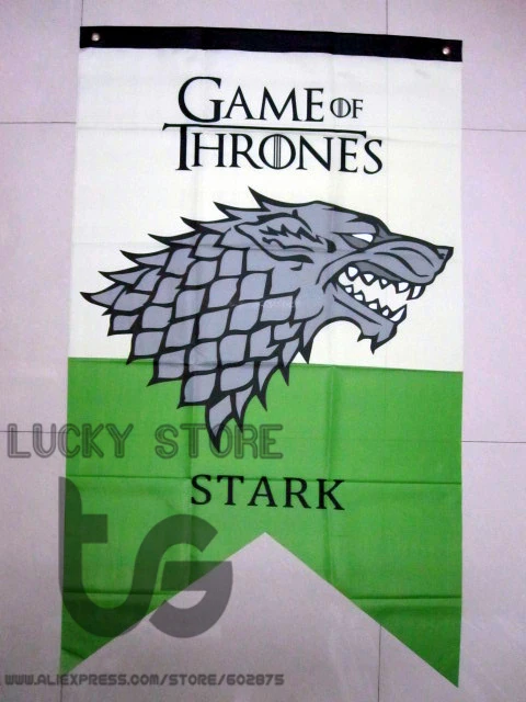 

Stark Game of Thrones series flag Stark family Wolf flag 75*125 CM banner