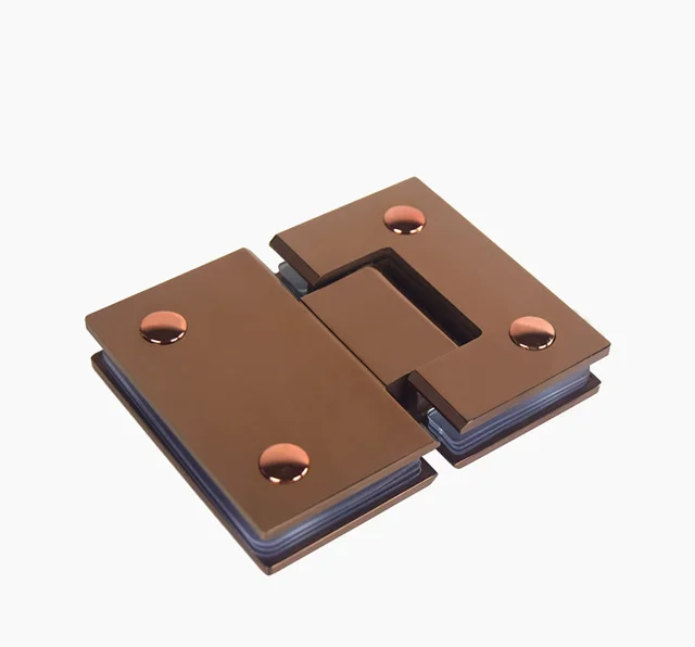 Rose Gold Stainless Steel 304 Solid Bathroom Clip Shower Room Hinge Frameless Glass Door Up And