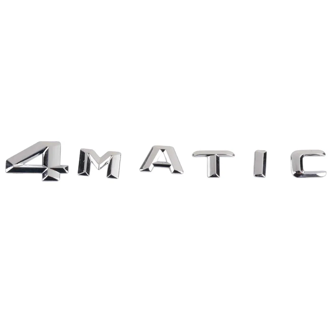 

MAYITR Chrome ABS 4MATIC 4 MATIC Logo Emblem Car Rear Trunk Lid Letters Badge Sticker Decal for Mercedes Benz Car Styling