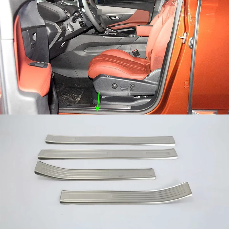 

OUBOLUN exterior car accessories Car body kits stainless steel exterior door scuff plate For Peugeot 4008 2016
