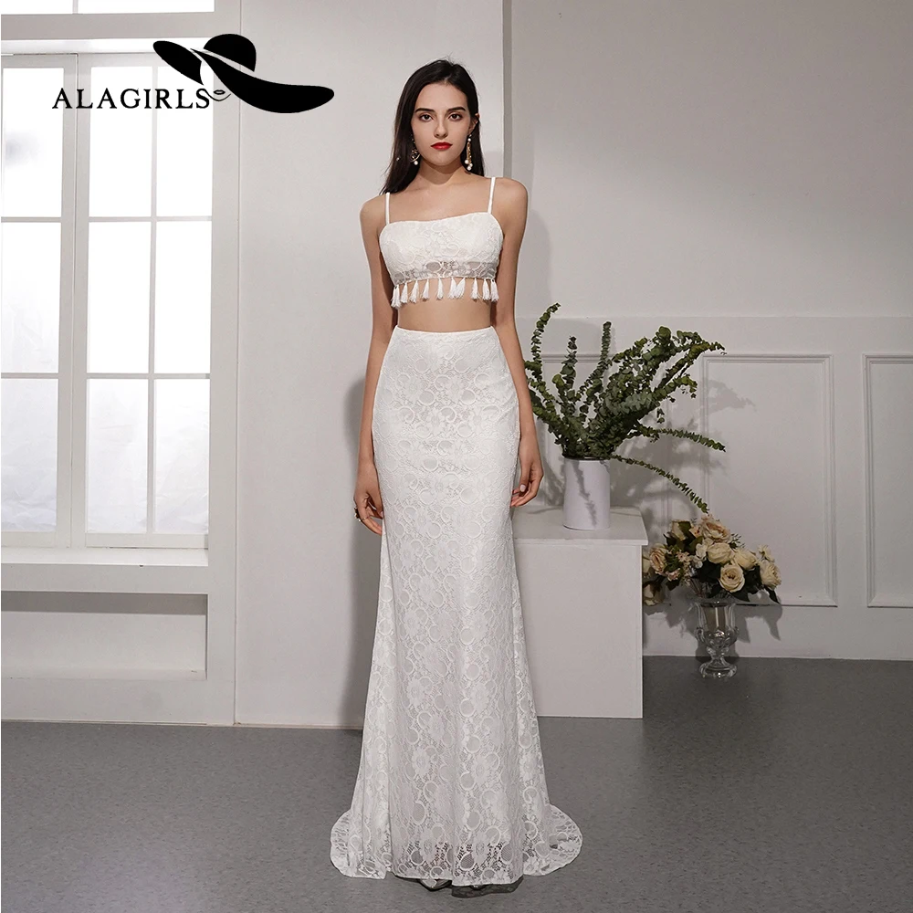 2 piece mermaid wedding dress