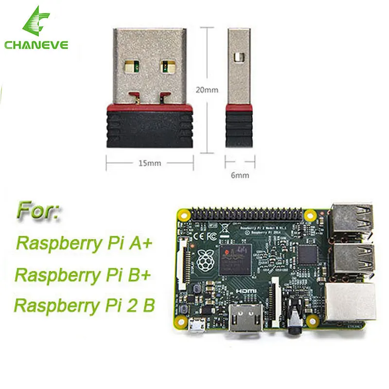 Plug And Play 150 Мбит/с USB WiFi адаптер для Raspberry Pi A, Raspberry Pi B, Raspberry Pi 2 Модель B