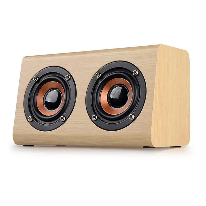 

Retro Wooden Wireless Bluetooth Speaker Portable Player Speakers for TV Home Theatre Wood Sound Bar Support TF Card AUX