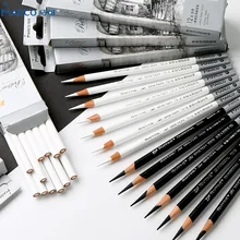 Marie's White Charcoal хайлайтер мягкий средний жесткий профессиональный ручной инструмент черный углеродный ручка комплект, принадлежности для живописи