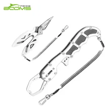 Booms Fishing Multifunction Fishing Pliers Stainless Steel and Aluminum alloy Fish Grip Lip Gripper Tackle Tools with Lanyard