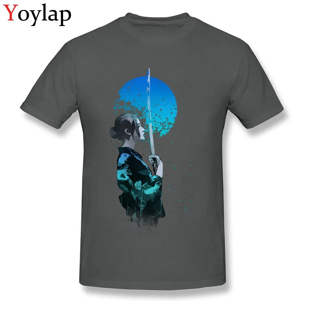 Cheap Printed On T-shirts Summer Pure Cotton O-Neck Tops Tees Short Sleeve Printed On Blue Moon Samurai Tee-Shirts Top Quality carbon
