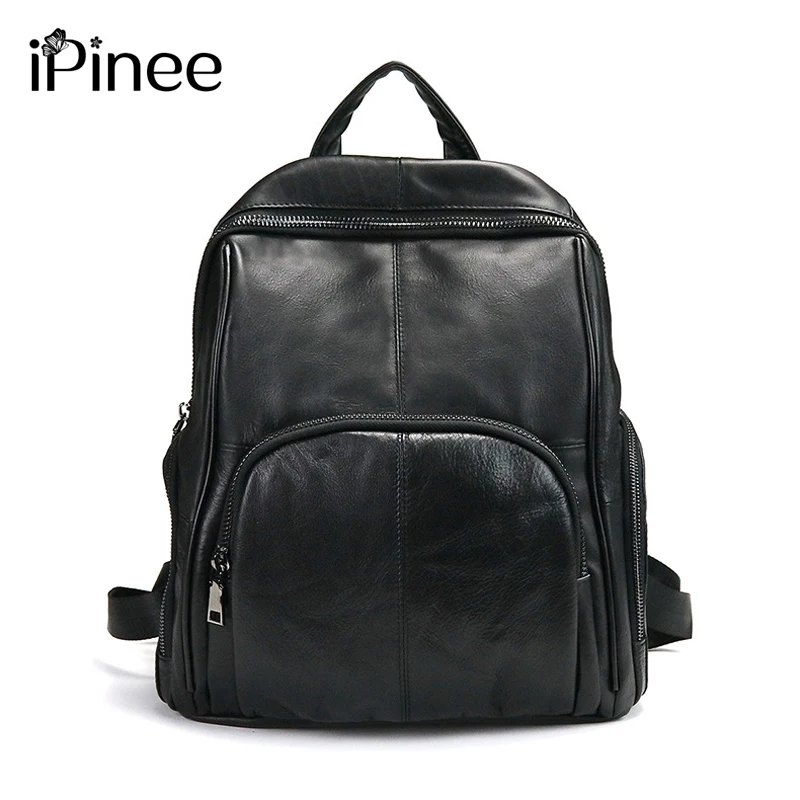 

iPinee Hot Sale Really Sheepskin Genuine Leather Backpack Fashion Designer Pinee Women's Bag Laptop School Bags