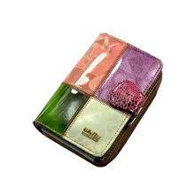 Lady short leder brieftasche frauen 3 falten multi-funktion dame handtasche enthält spezielle veränderung frauen haspe geldbörse tasche karte