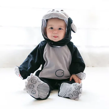 

Kid Black Gorilla Cos One-Pieces Hat Shoes 3PCS Set Baby Fairy Carnival Disguisement Halloween Costumes Animal Cosplay Jumpsuit