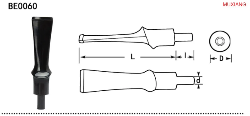 60 muxiang straight acrylic mouthpiece good quality tobacco pipe nozzle fit with 3 mm filter