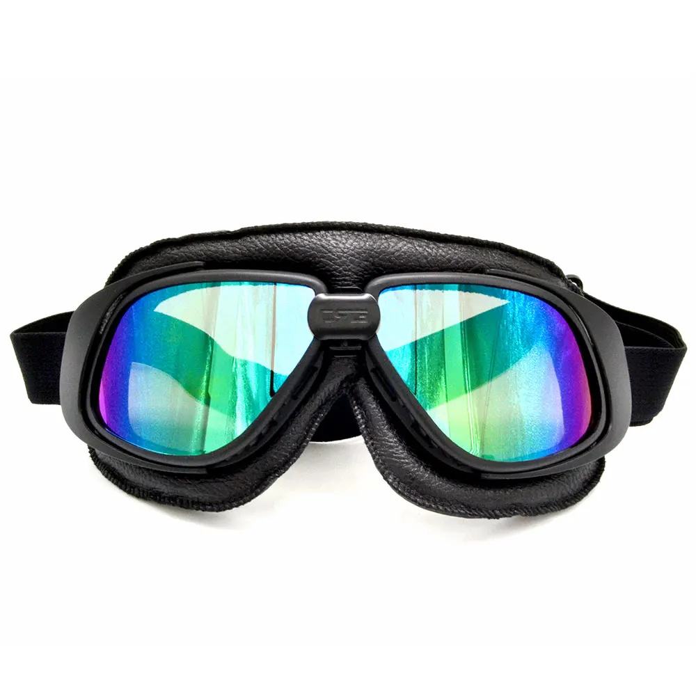 BJMOTO горячий One Piece Vintage очки цвет линз УФ мотоцикл Goggle Для Harley googles мотоцикл