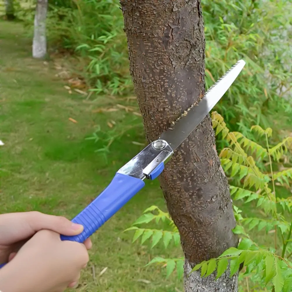 Portable Home Manual Pruning Hacksaws Garden Folding Trimming Saw Pruning Garden Household Anti-skip Hand Steel Sawing Tool 27cm