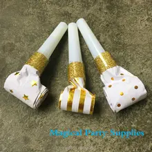 Подарок для детского душа 12 шт. милые вечерние рожки от Meri Noisemakers сувениры выдувные свистки реквизит для свадебной фотосъемки