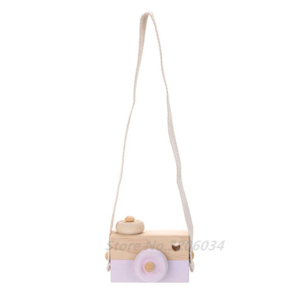 Toy Camera Cute Cartoon Baby Wooden Toy Kids Creative Neck Camera Photography Prop Decoration Children Playing House Tool (7)