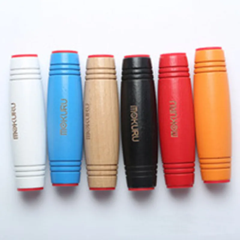 Japanese Toy Mokuru Fidget Stick Flip Stress Reliever Desk Toy Antistress Desktop Roller Toy Kururin Wood Fidget Stick Mokuru