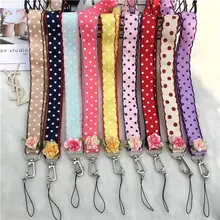 Маленькие свежие цветы шеи Слинг шнурок для ключей ID карты фитнес шнур для телефона USB значок клип DIY Sling Lariat ремешок