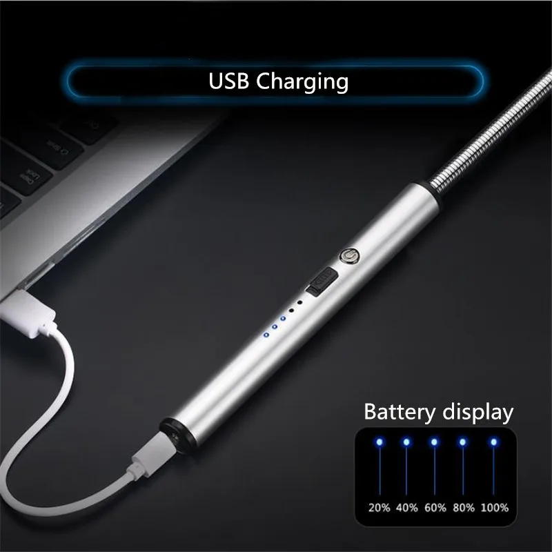 Электрическая зажигалка с подключением к USB 1 шт. перезаряжаемая Беспламенное