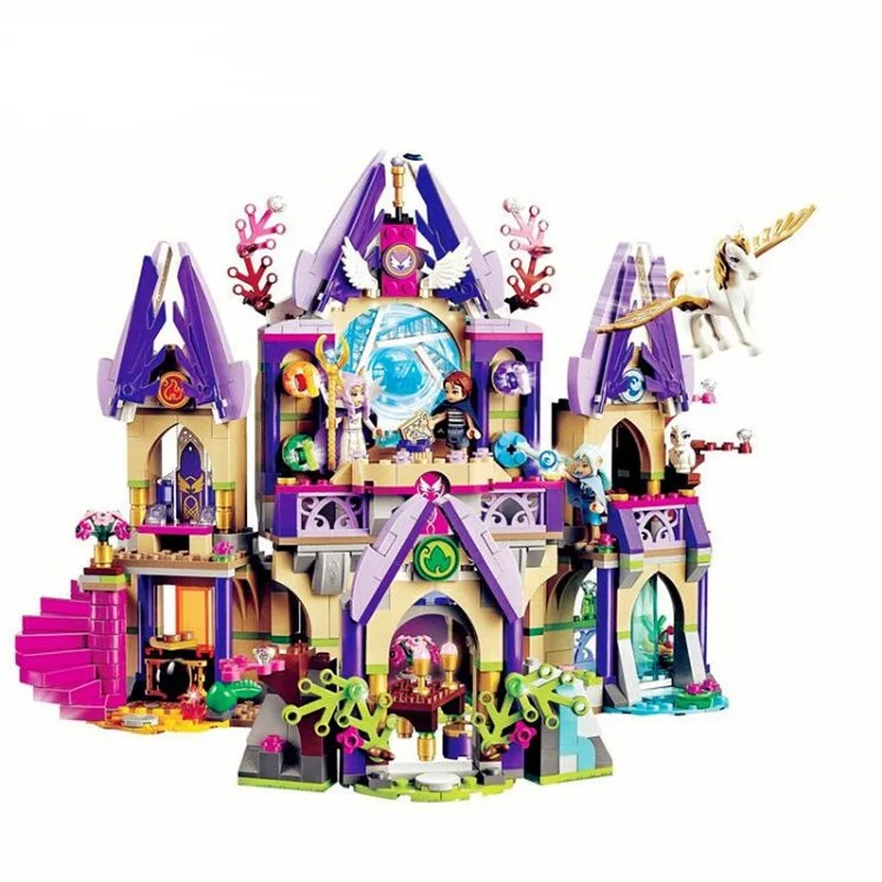 

New elves Compatible With legoing 41708 Skyra's Mysterious Sky Castle Model Building Kit Blocks DIY Bricks Educational Toys Gift