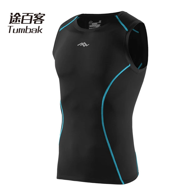 

Men Running Vest Sweat absorbing Compression Sleeveless T-Shirt Quick dry Fitness Athletic Gym Running and Training Shirts M1306