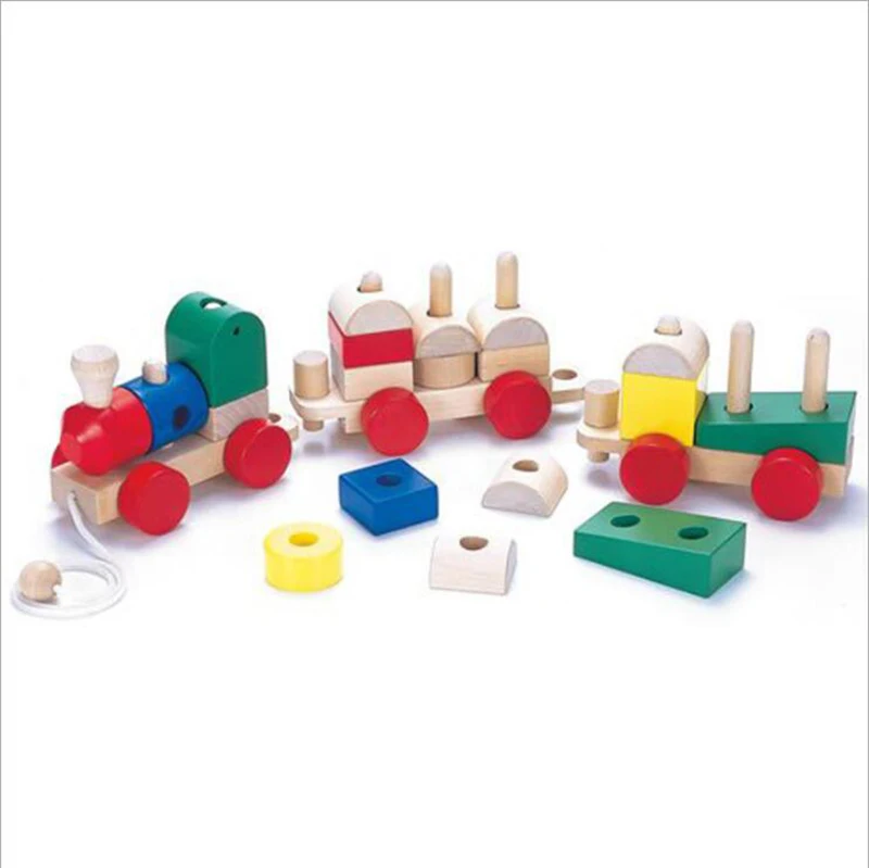 Wooden Drag Train Building Blocks Set For Children Kids Early Educational Pull Model Play Games Baby Toys Gift baby-building-blocks-wooden : image Wooden Drag Train Building Blocks Set For Children Kids Early Educational Pull Model Play Games Baby Toys Gift baby-building-blocks-wooden
