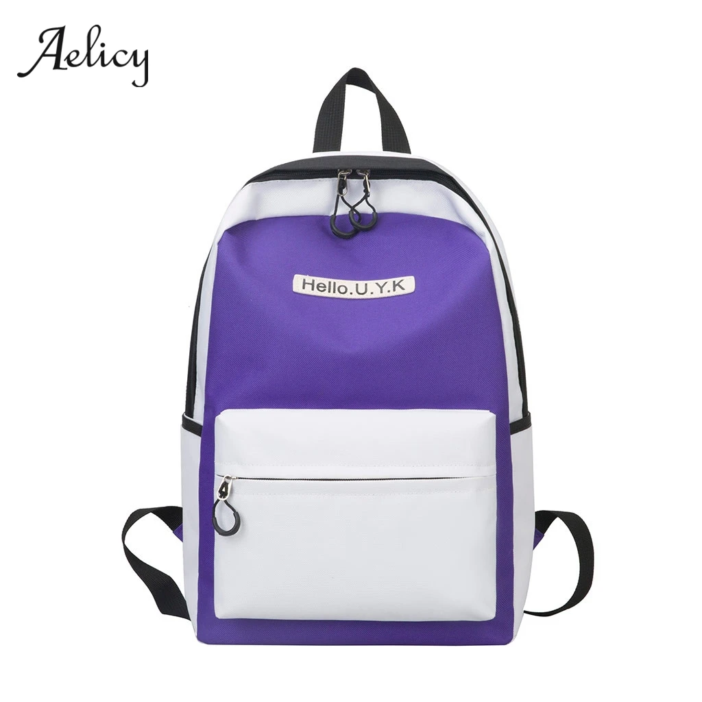 

Aelicy Women Backpack School Bag For Teenagers College Canvas Female Bagpack Hit Color Laptop Back Packs Bolsas Mochila