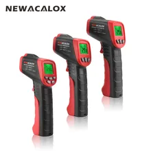 NEWACALOX Infrared LCD Display Digital Thermometer Non-contact Temperature Tester Industrial IR Laser Point Gun Temp Test-tool