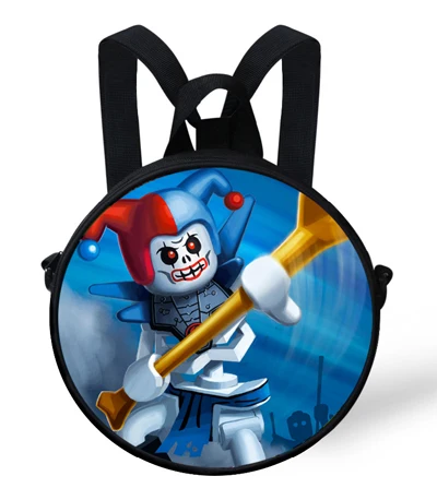 9 дюймов популярная круглая сумка Супермен Герой Ниндзяго модные рюкзаки школьный Женский стильный рюкзак для девочек Мультяшные сумки для детей - Цвет: ZDY127