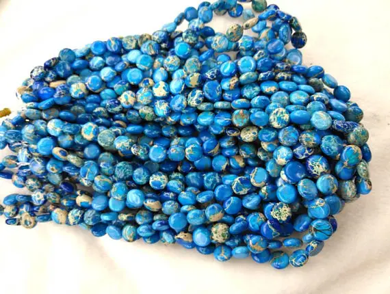 8\\10\\12mm Impression Jasper Jewelry Aqua Terra Jasper, round Disc Coin turquoise gemstone beads blue Green Jasper Beads Full str