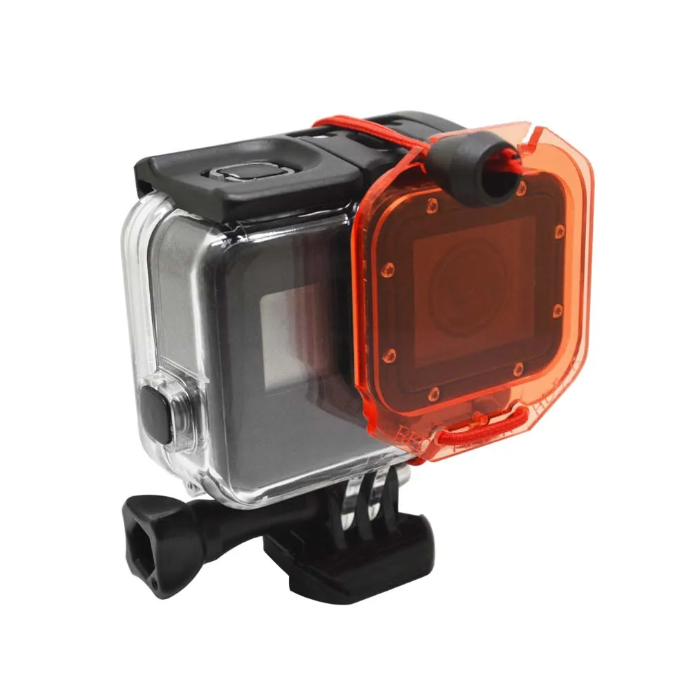 

JMFOTO Red Underwater Diving Lens Filter with Rope for GoPro Hero 5 6 Standard Housing Case For Go Pro 5 6 Action Cam Accessory
