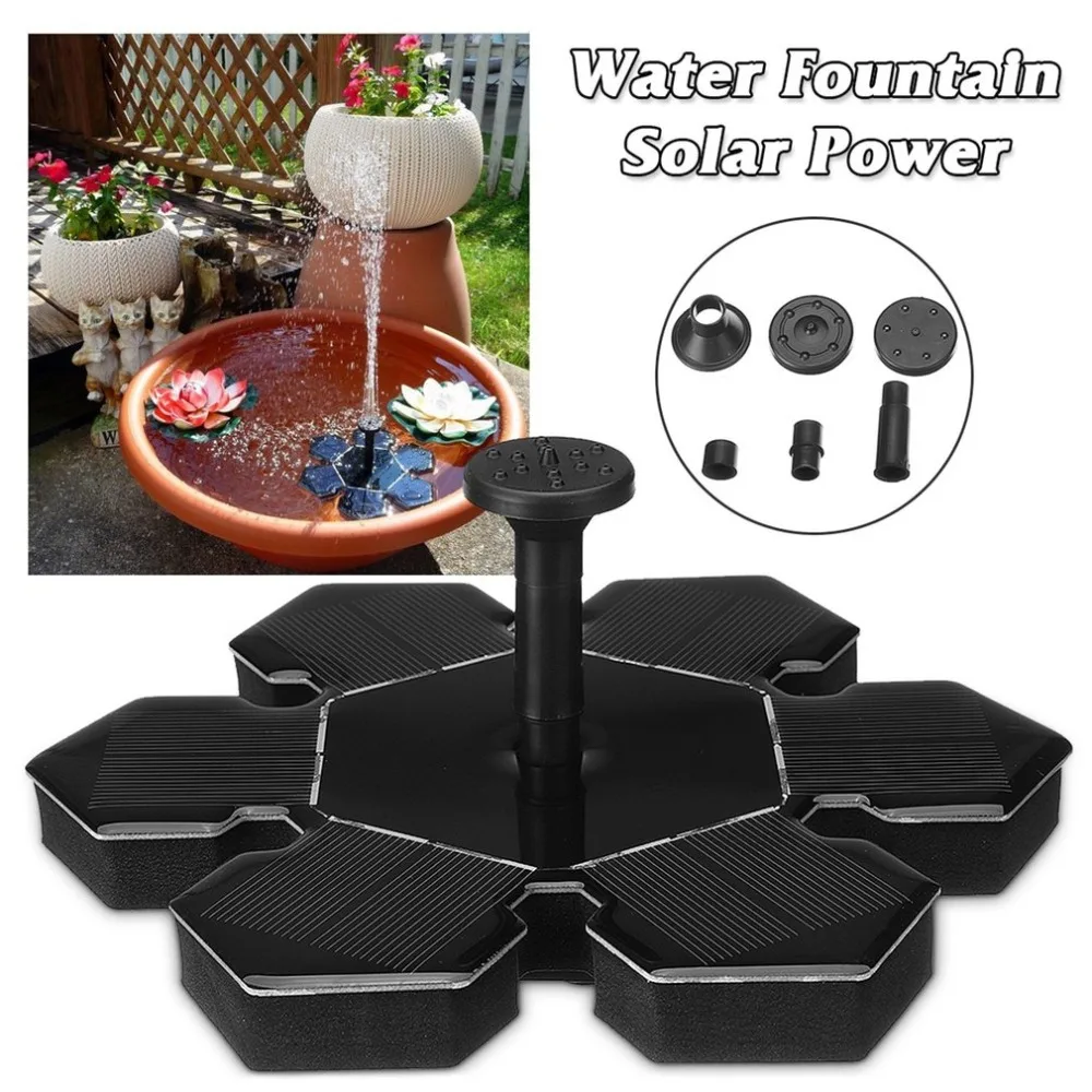 

Solar Powered Water Floating Pump Fountain Garden Plant Watering Kit Fountains Waterfalls Greenhouse Garden Irrigation
