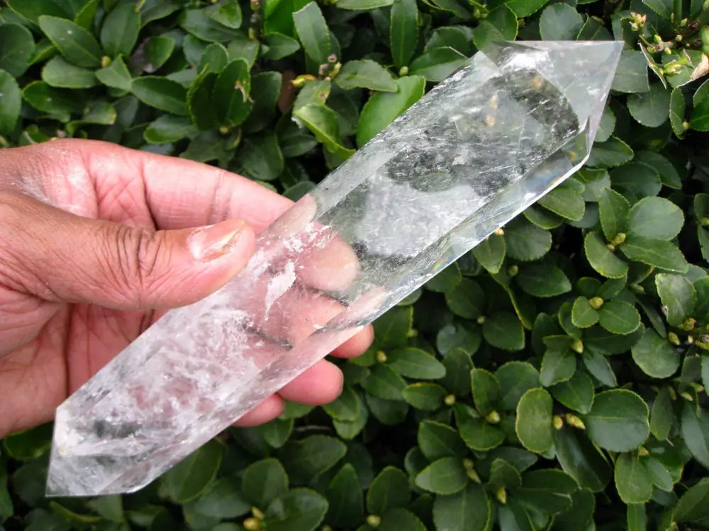 540g NATURAL clear Quartz Crystal double point healingquartz crystal
