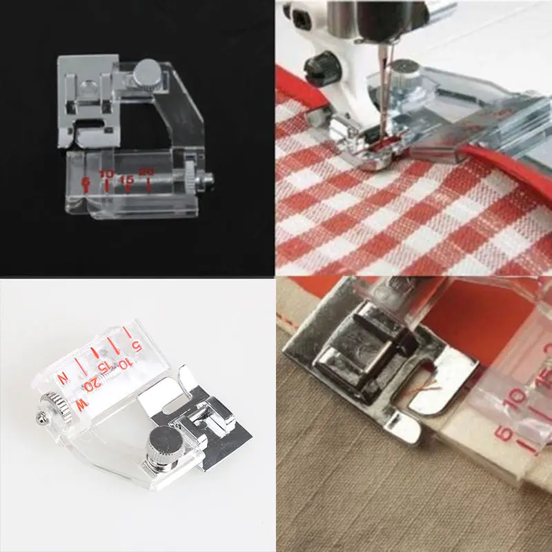 Ajustable Binding Snap on Bias Binder Presser Foot For Domestic Sewing