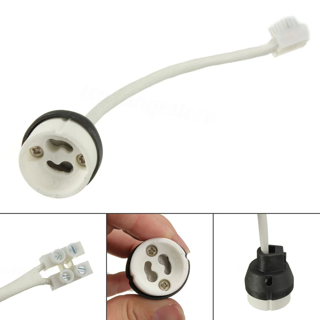 GU10 Mains Lamp Holder Bulb Connector Base & Connecting Block / Bridge New GU10 Mains Lamp Holders