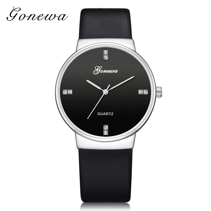 

Gonewa Men Brand Luxury Watch For Men Ultra Thin Stainless Steel Leather Band Quartz Wristwatch Fashion Casual Man Watches