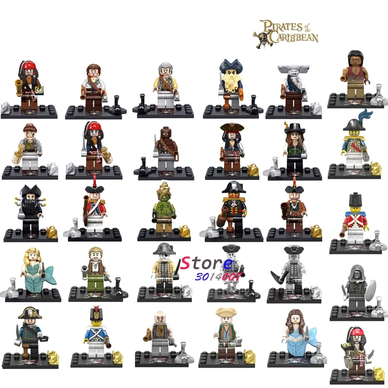 Single Captain Pirates of The Caribbean Jack Sparrow Classic movie figure building blocks models bricks toys for children kit new science fiction movies avatar pirates of the caribbean jack tv supernatural mens wallets female purse cards coin zip bolsa