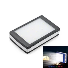 Dolidada Auceen настоящий 20000 мАч Солнечный Внешний аккумулятор+ светодиодный светильник для кемпинга, портативное зарядное устройство