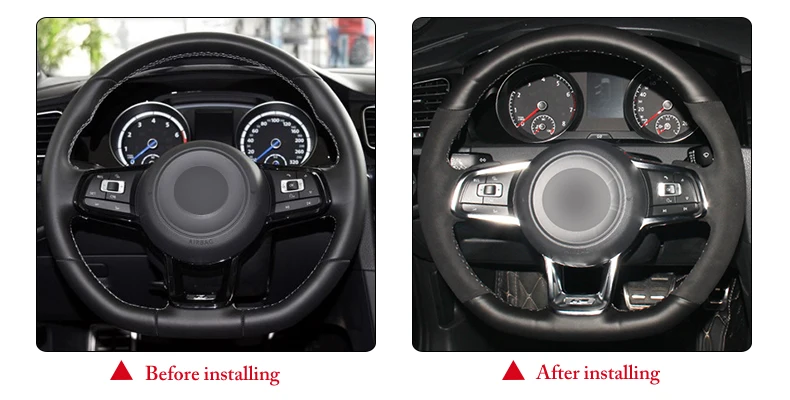 for VW Golf 7 GTI steering wheel cover