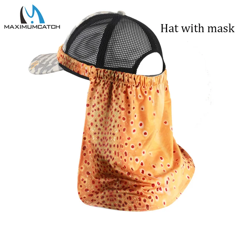 Maximumcatch Солнцезащитная наружная маска для ловли нахлыстом UPF50+ ветрозащитная шапка для рыбалки - Цвет: Hat with Sun Shade