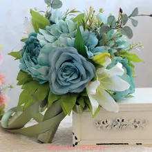 Цветок свадебный букет роза берри искусственные цветы падение vivid поддельные leaf свадебные цветы свадебные букеты украшения бода