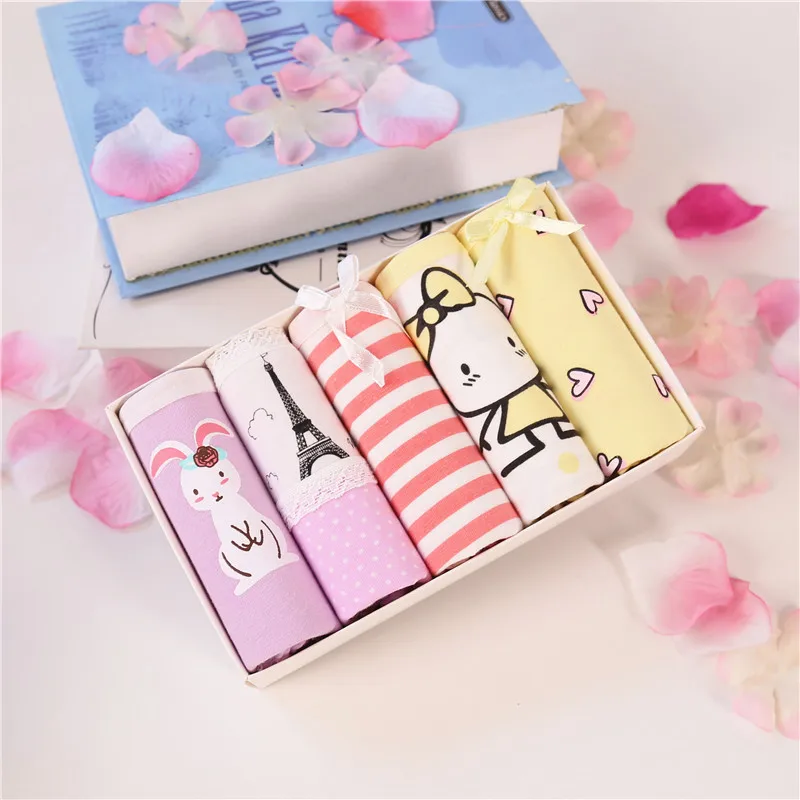 Нижнее белье женское хлопковое с заниженной талией 5 шт./лот|girls underwear|cotton women