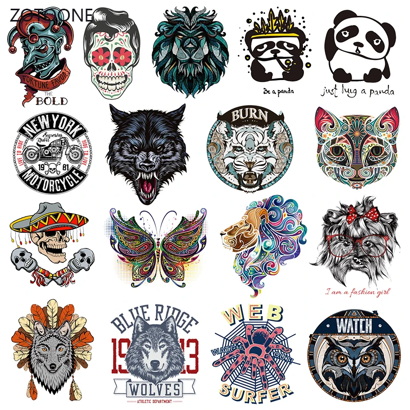 

ZOTOONE Stripes Clothes Patches Set Iron on Transfer Punk Patch for T-shirts Girl Kid Clothing DIY Thermo Stickers on Clothes I
