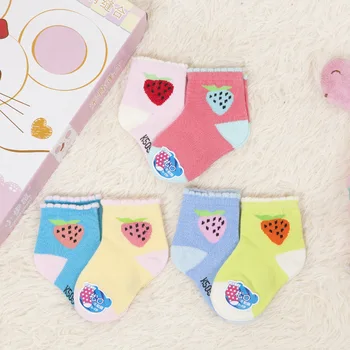 2Pairs/lots autumn cotton children's socks breathable children's socks warm and durable baby socks 0-2 years children's socks cow pattern socks 2pairs