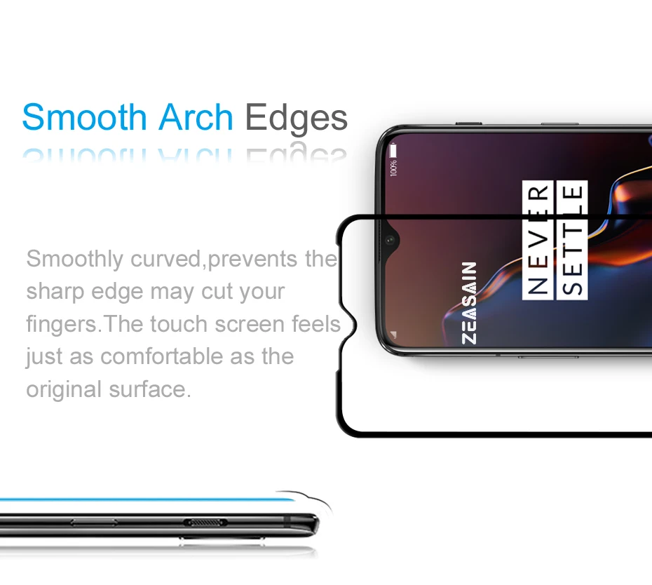 2 Pack Original ZEASAIN Screen Protector For OnePlus 6T OnePlus6T One Plus 6T 1+6T 6 T Tempered Glass 9H Ultra Thin Glass Film (9)