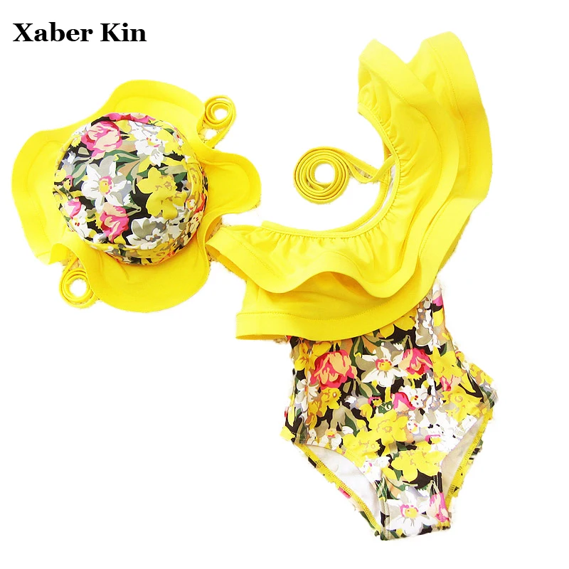 

New 2017 One-Piece Girls Swimsuit Children Swimwear Bathing Suit Plavky Beachwear Kid Swimsuit G12-K38