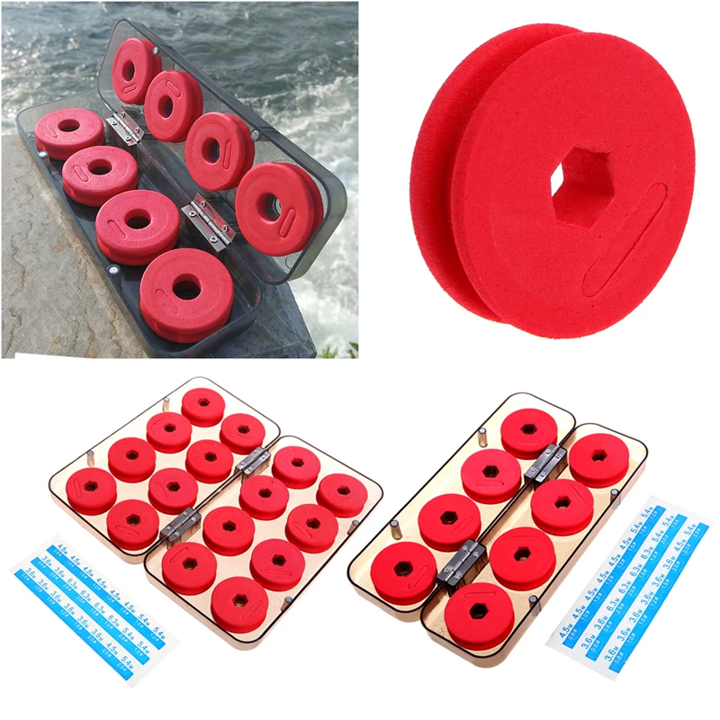 

Fishing ferramentas 8/16Pcs Durable Foam Winding Board Fishing Line Spools Bobbin Tackle Tool Box