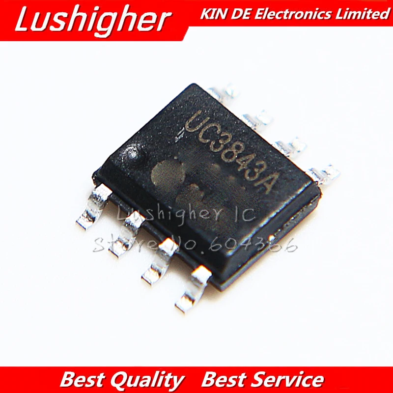 

10PCS UC3843AN SOP SOP8 UC3843 3843B UC3843A 3843A SOP-8 Switch Power Supply Controller New Original